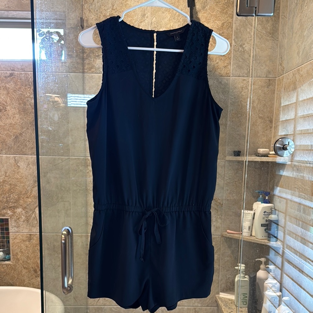 Banana Republic Black Sleeveless Jumpsuit
